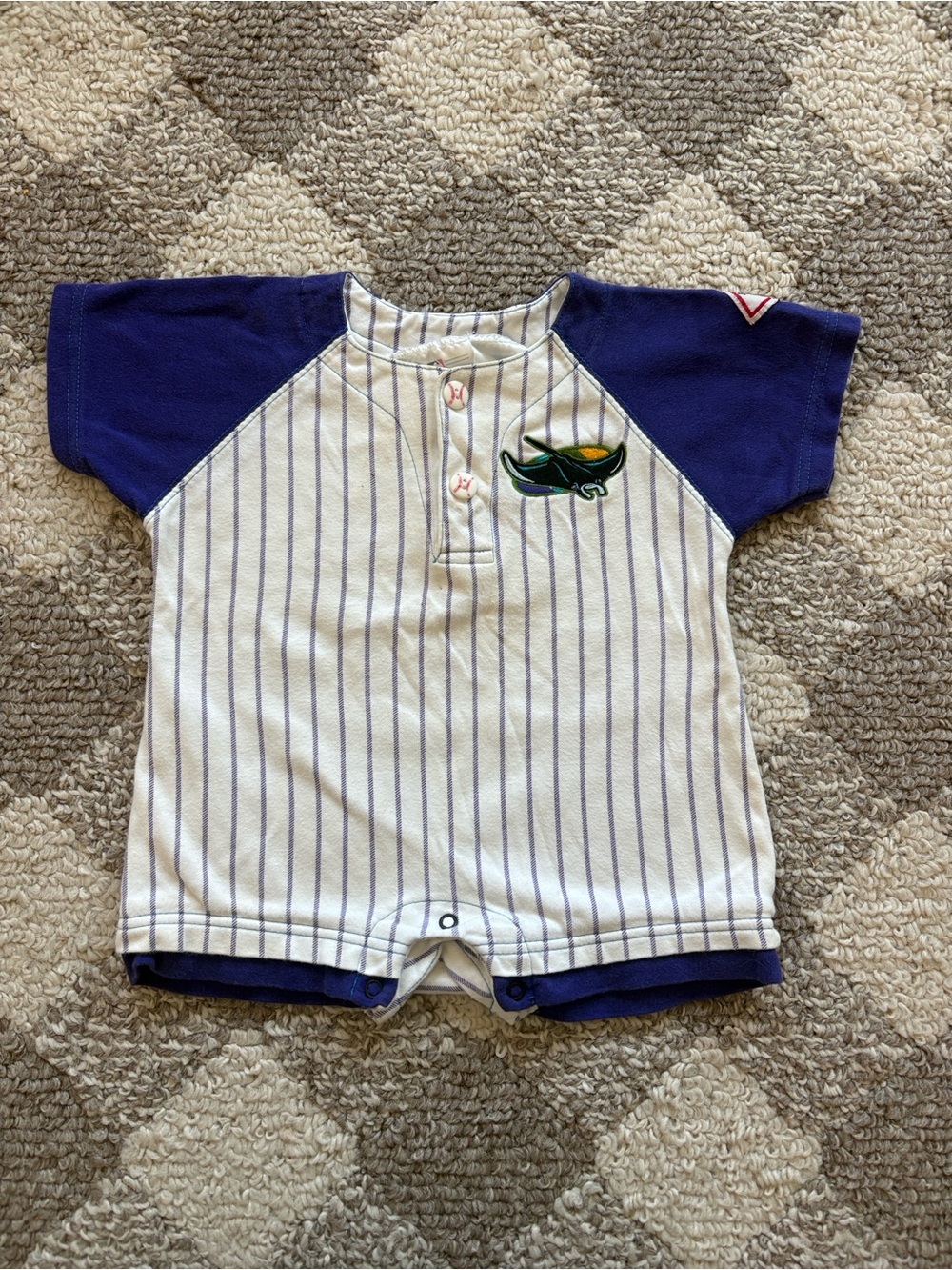 VINTAGE 90S MLB TAMPA BAY RAYS BABY OUTFIT BABY 12M